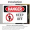 Signmission Keep Off, 7 in W x Rectangle, Vinyl Decal OS-2PACK-DS-D-57-L-1396 - alternate 6